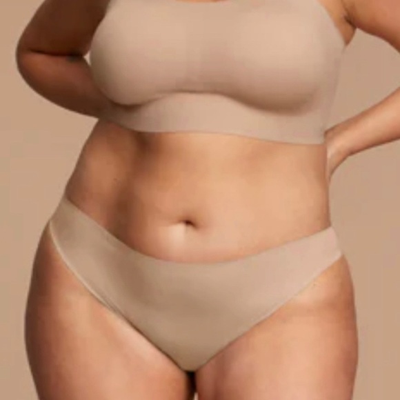 EBY Taupe Seamless Second Skin No Slip Grip Thong G-String Panties Sz 3X NWT - Picture 5 of 11
